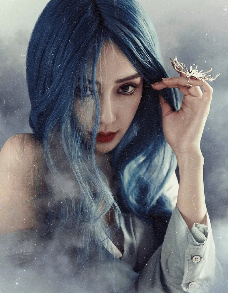 杨颖蓝色头发写真也很好看插图