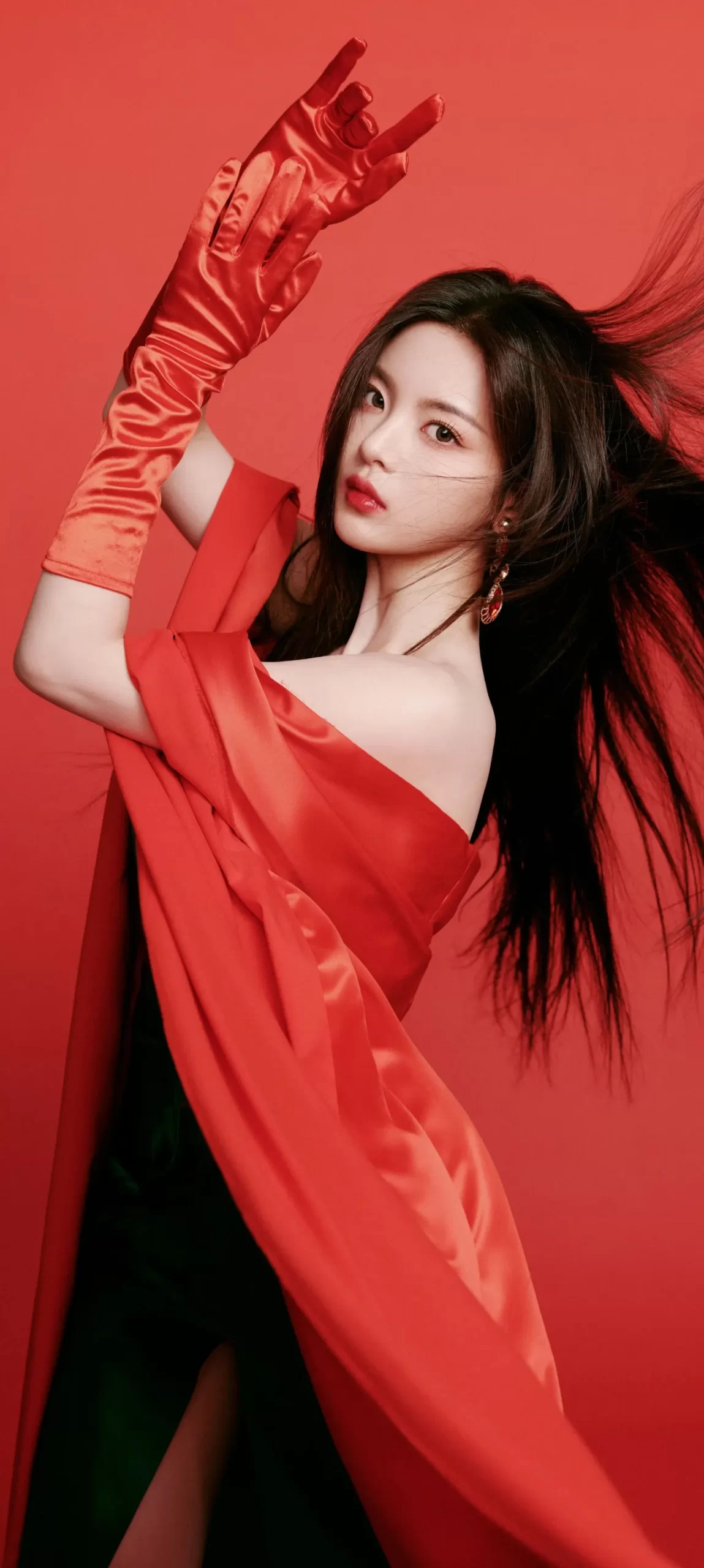 杨超越抹胸长裙写真壁纸插图4