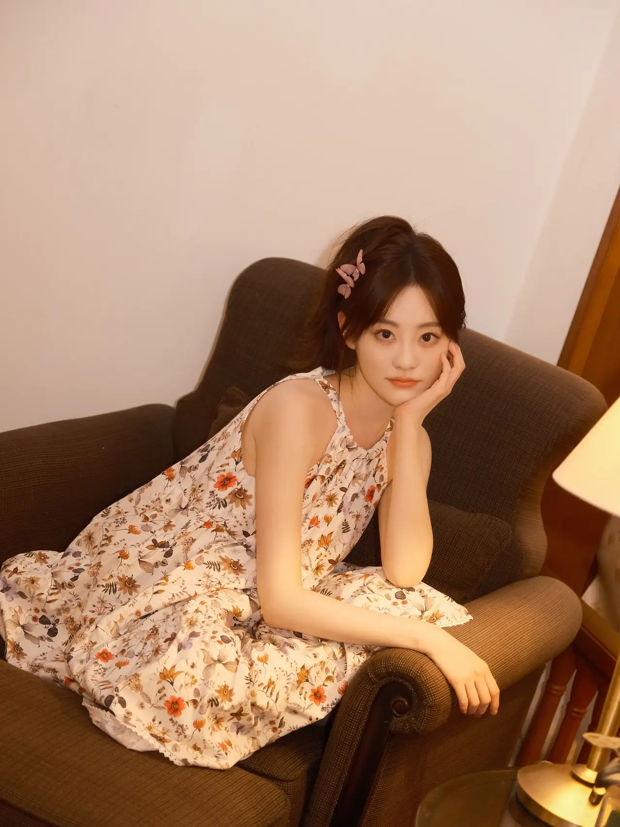 祝绪丹碎花裙写真插图5