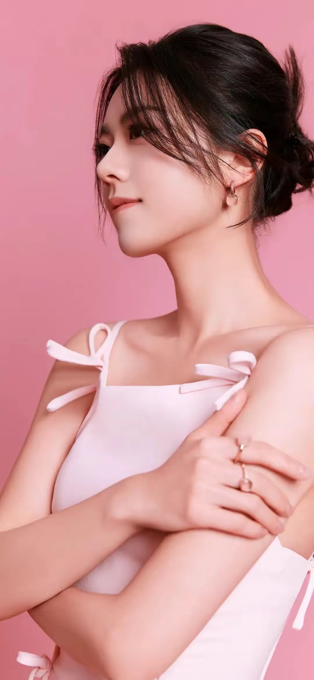 赵今麦粉红高清写真壁纸插图3