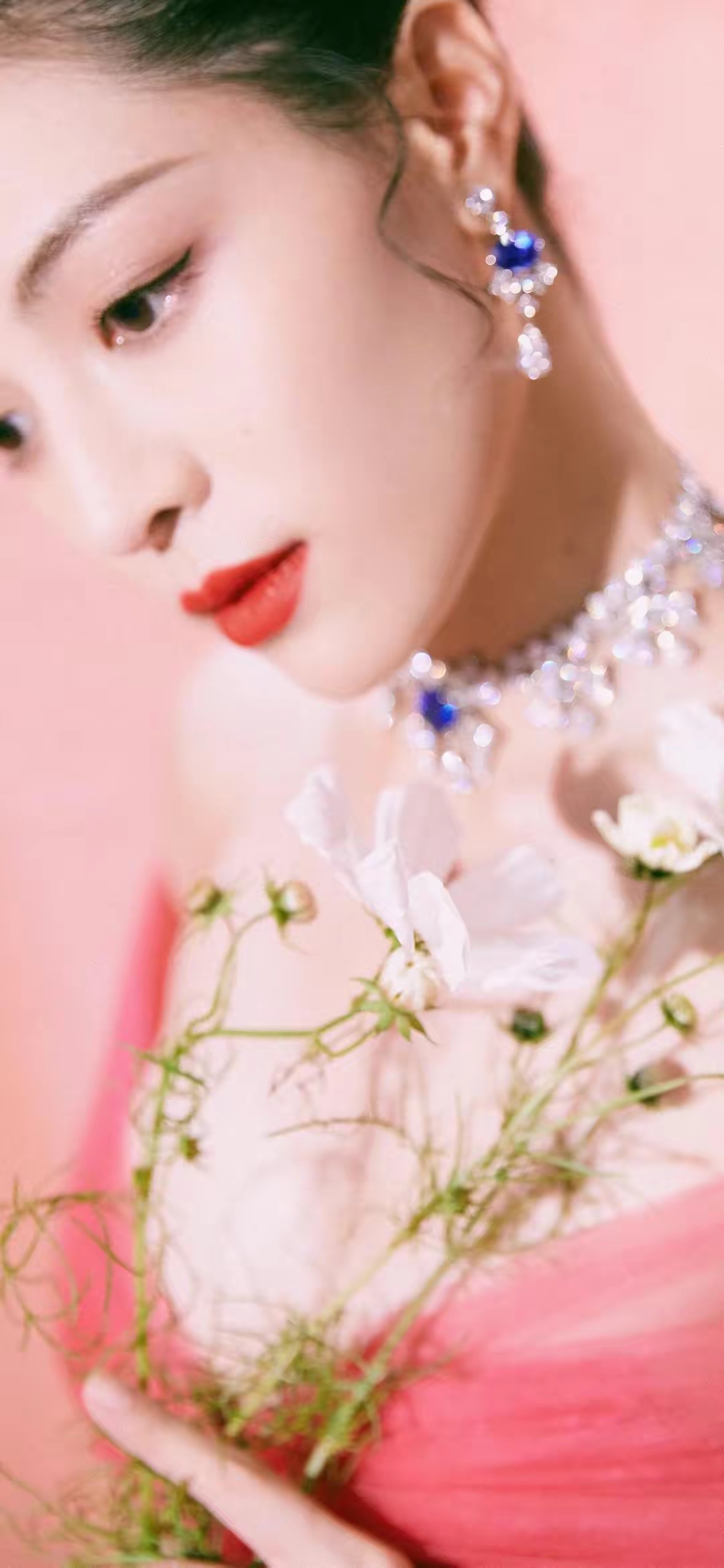 钟楚曦粉红色写真壁纸插图8