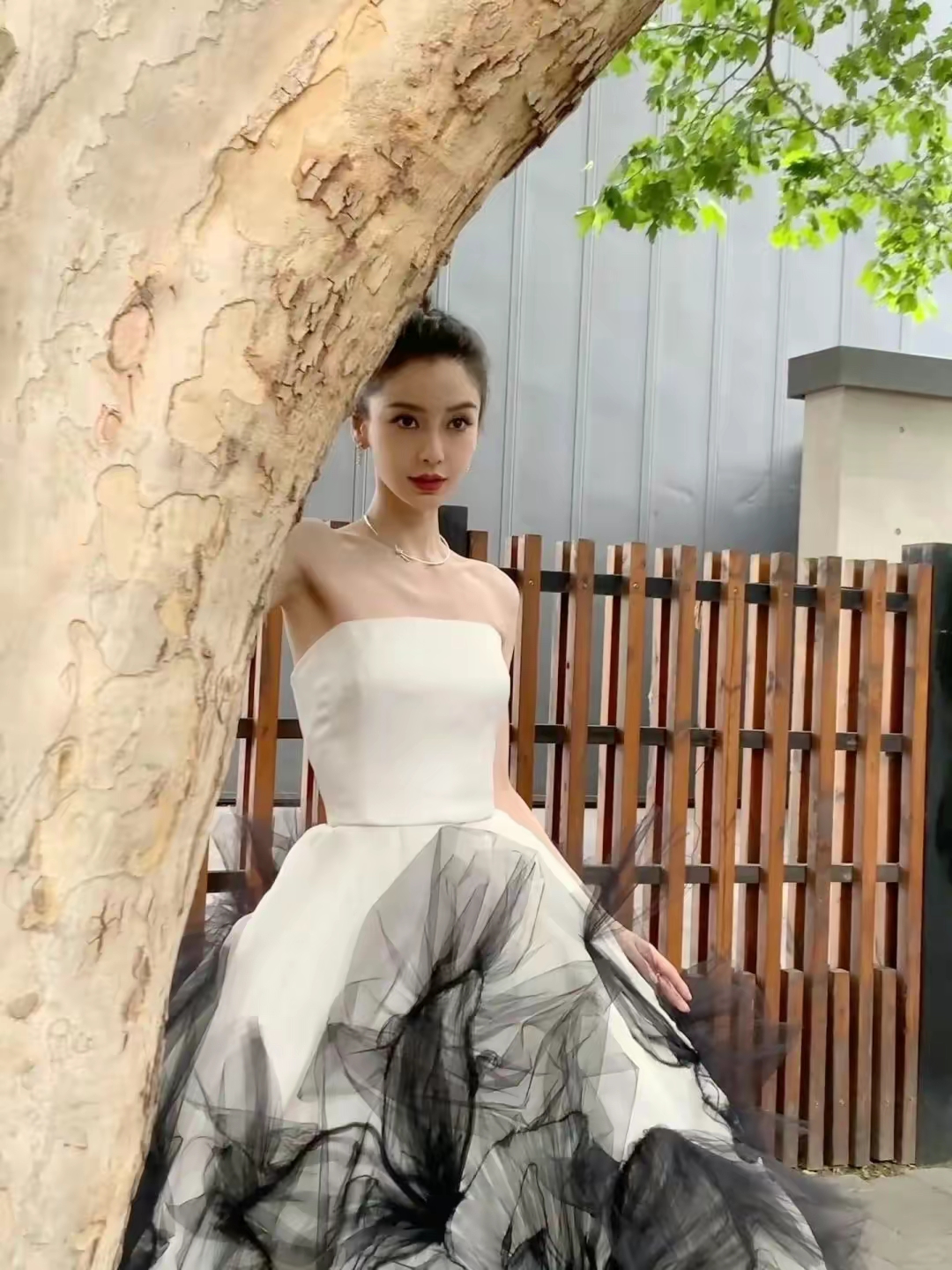 杨颖水墨裙气质写真插图