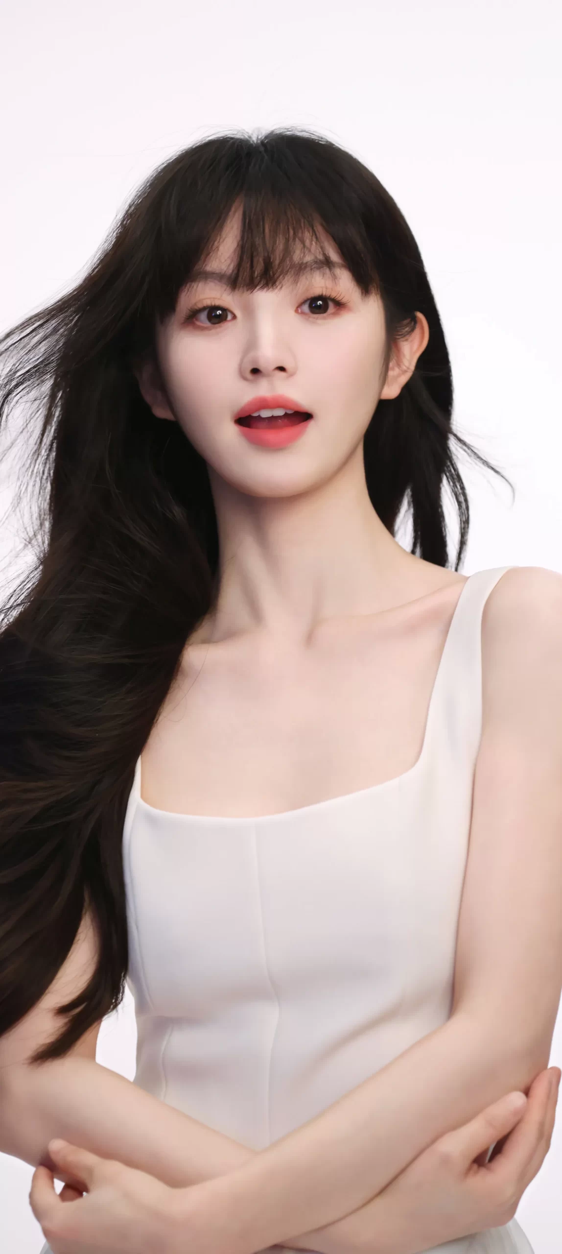田曦薇清新甜美写真壁纸插图1