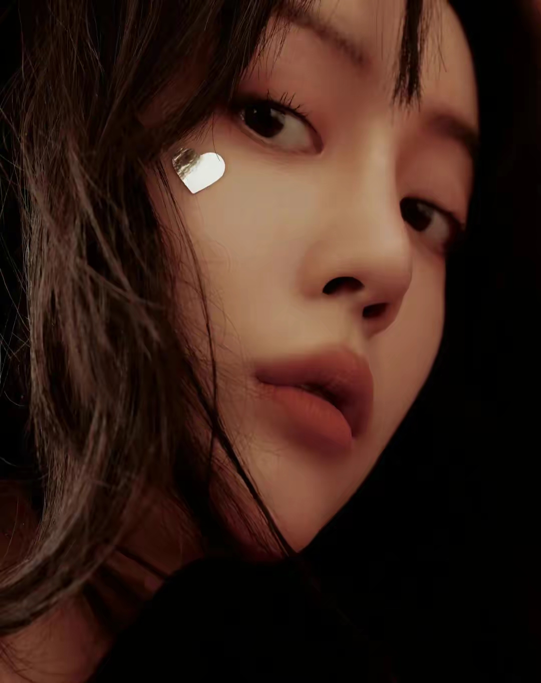 李溪芮黑色吊带长裙性感迷人插图13