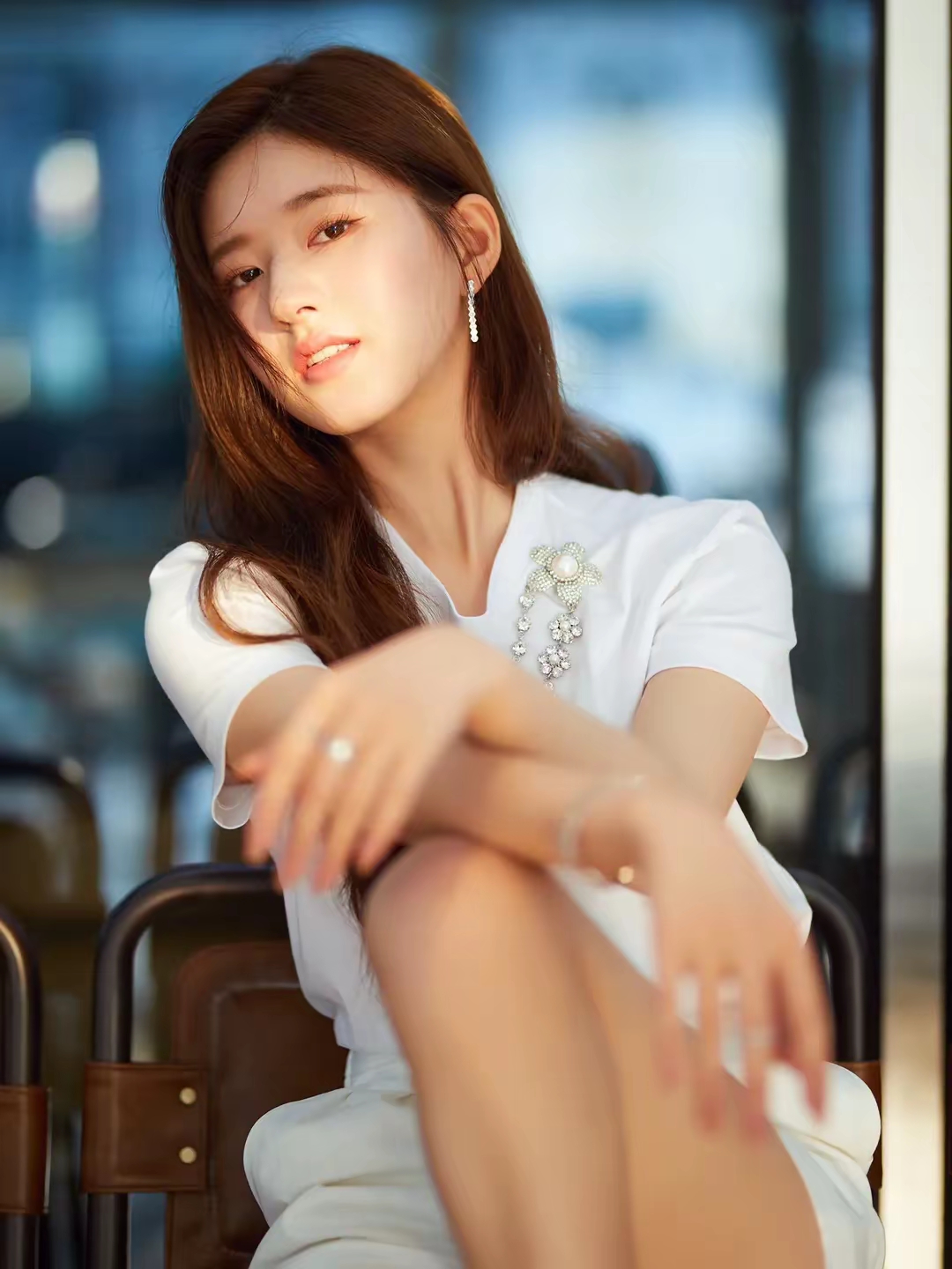 赵露思白色短裤清凉写真插图