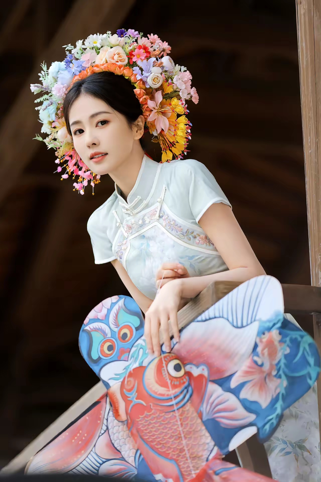 白鹿旗袍写真插图2