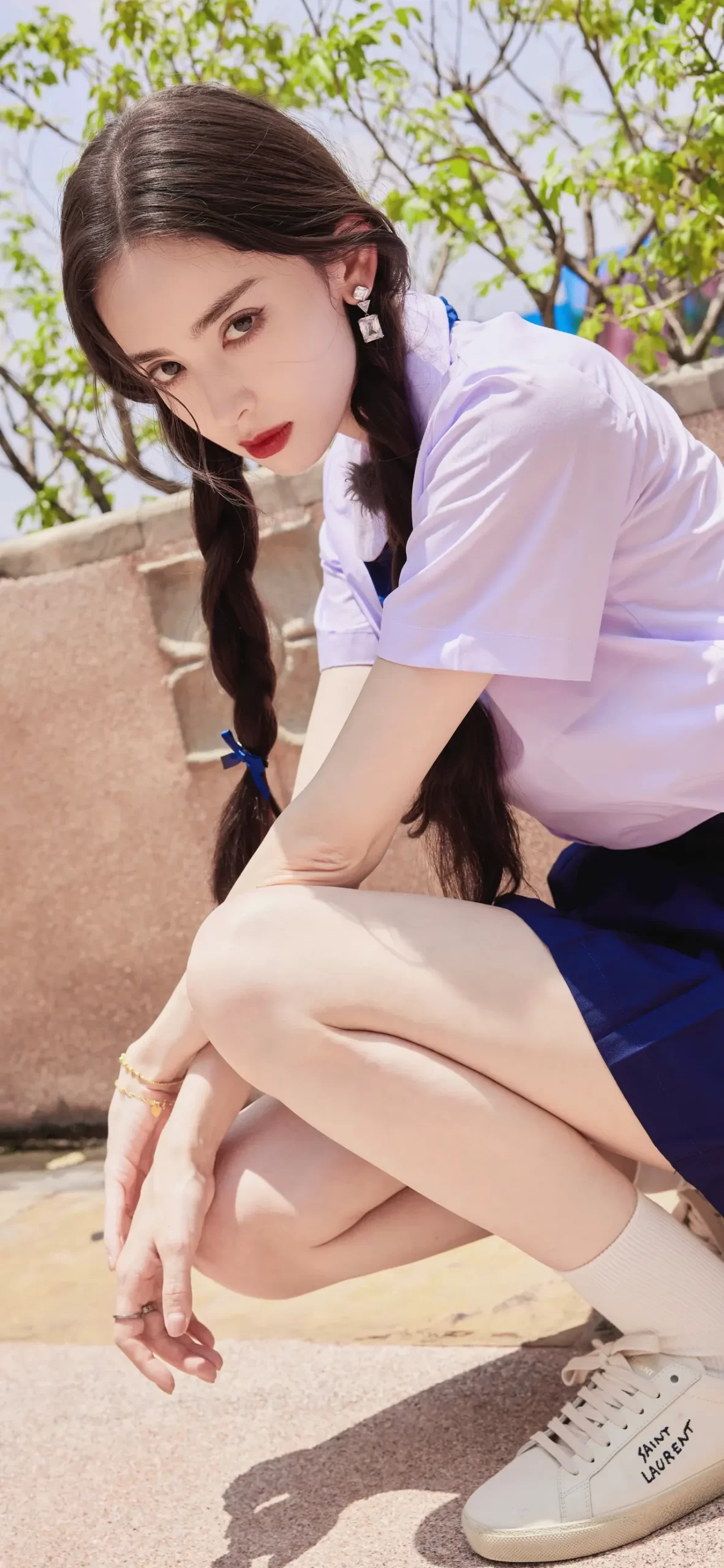 学妹古力娜扎清纯写真壁纸插图12