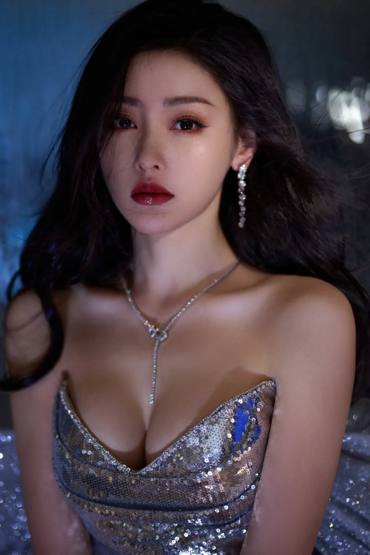 张天爱抹胸裙写真壁纸插图14