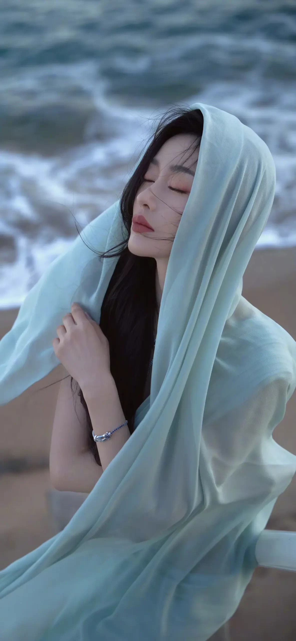 张天爱海边高清写真壁纸插图2