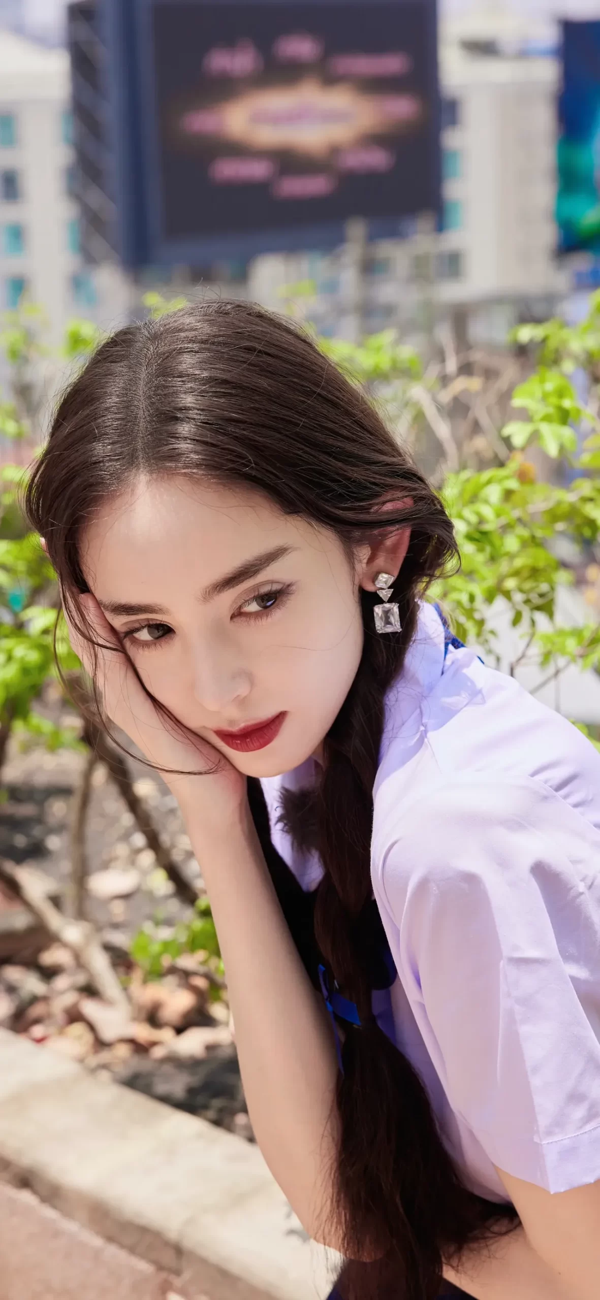 学妹古力娜扎清纯写真壁纸插图6