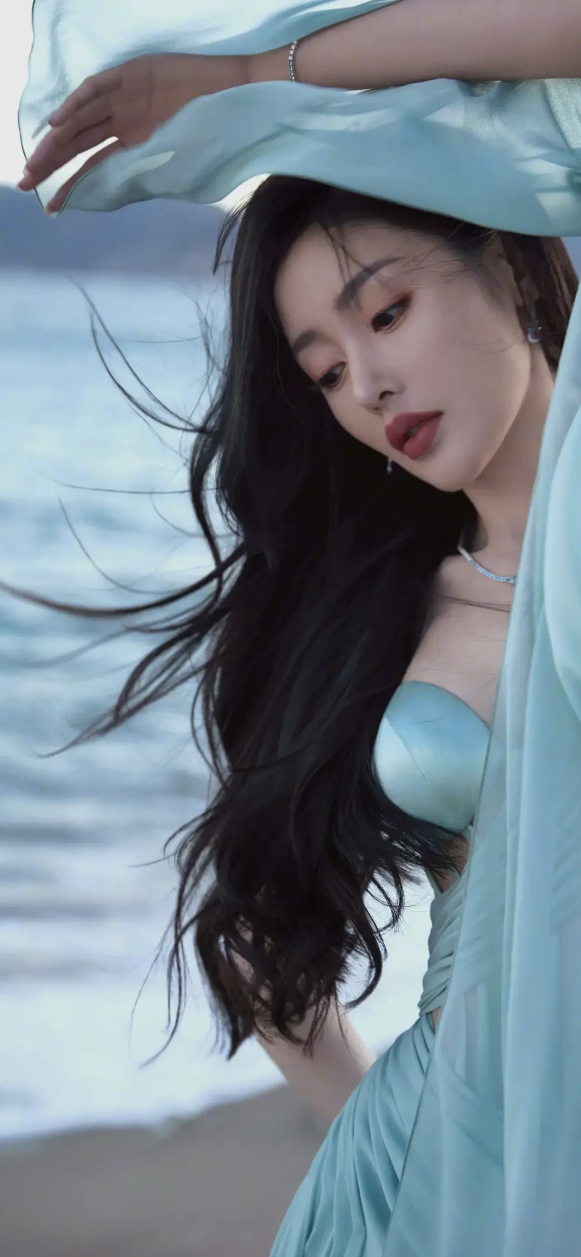 张天爱海边高清写真壁纸插图4