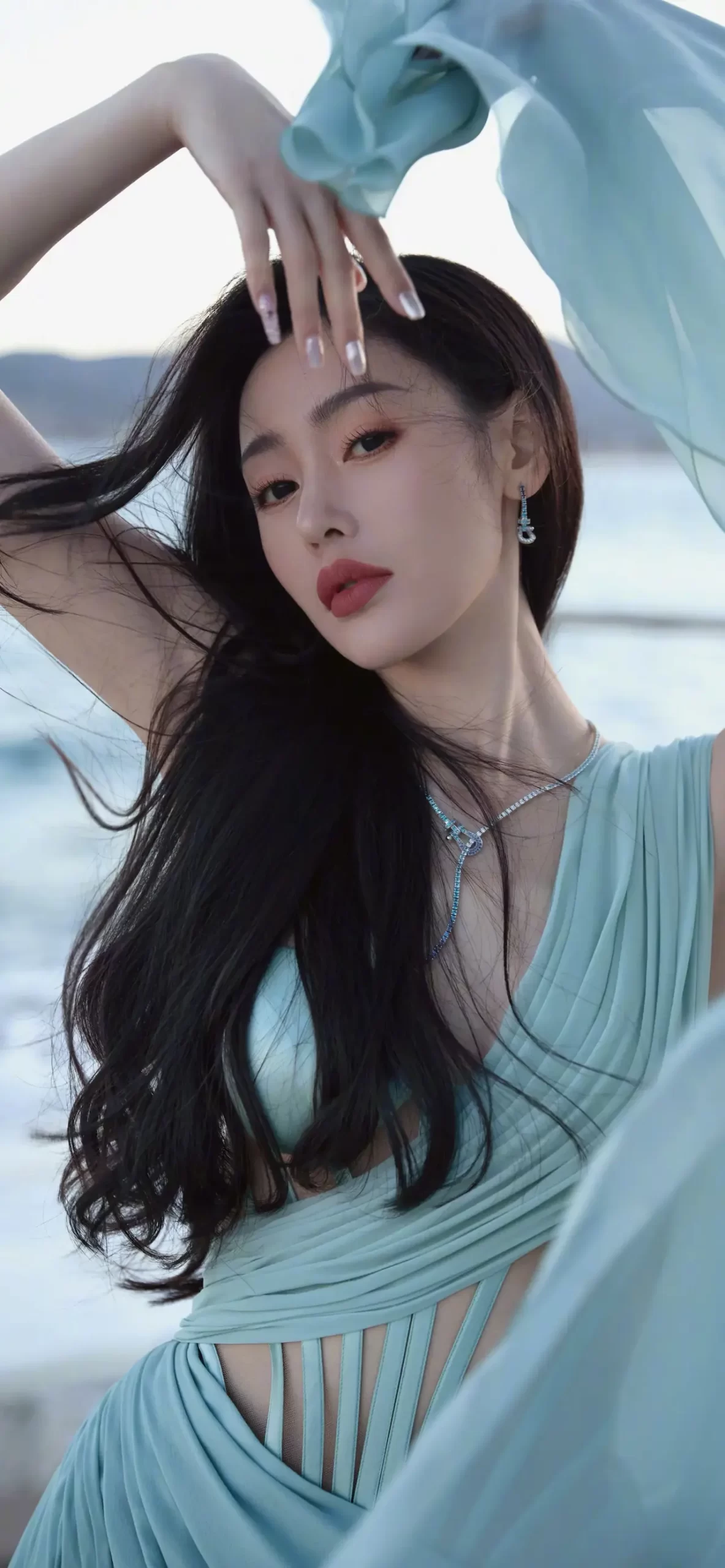 张天爱海边高清写真壁纸插图1