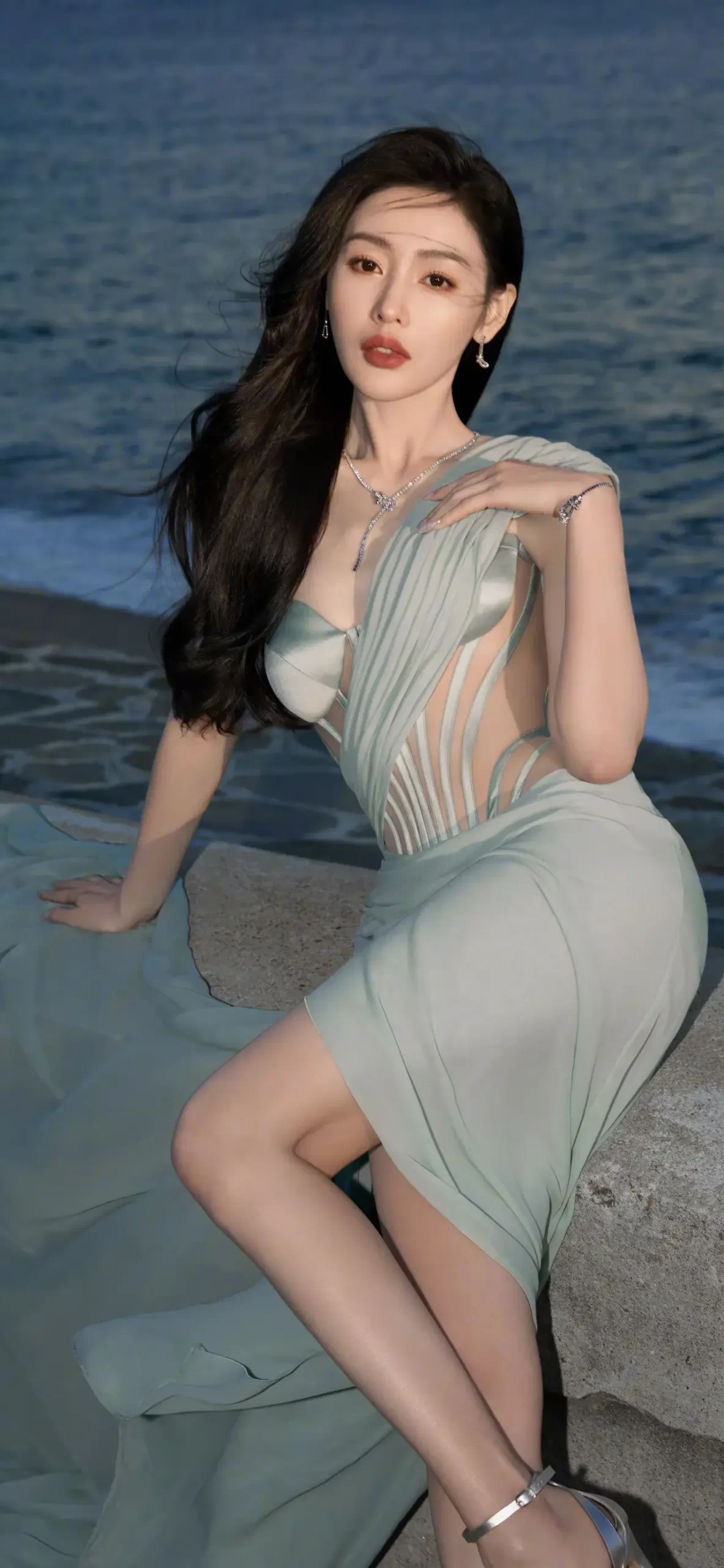 张天爱海边高清写真壁纸插图12