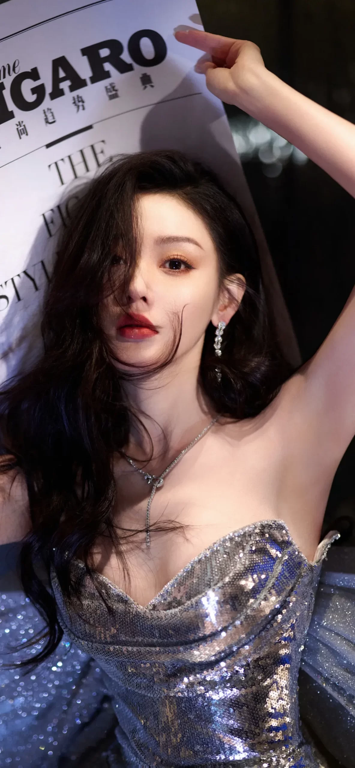 张天爱抹胸裙写真壁纸插图8