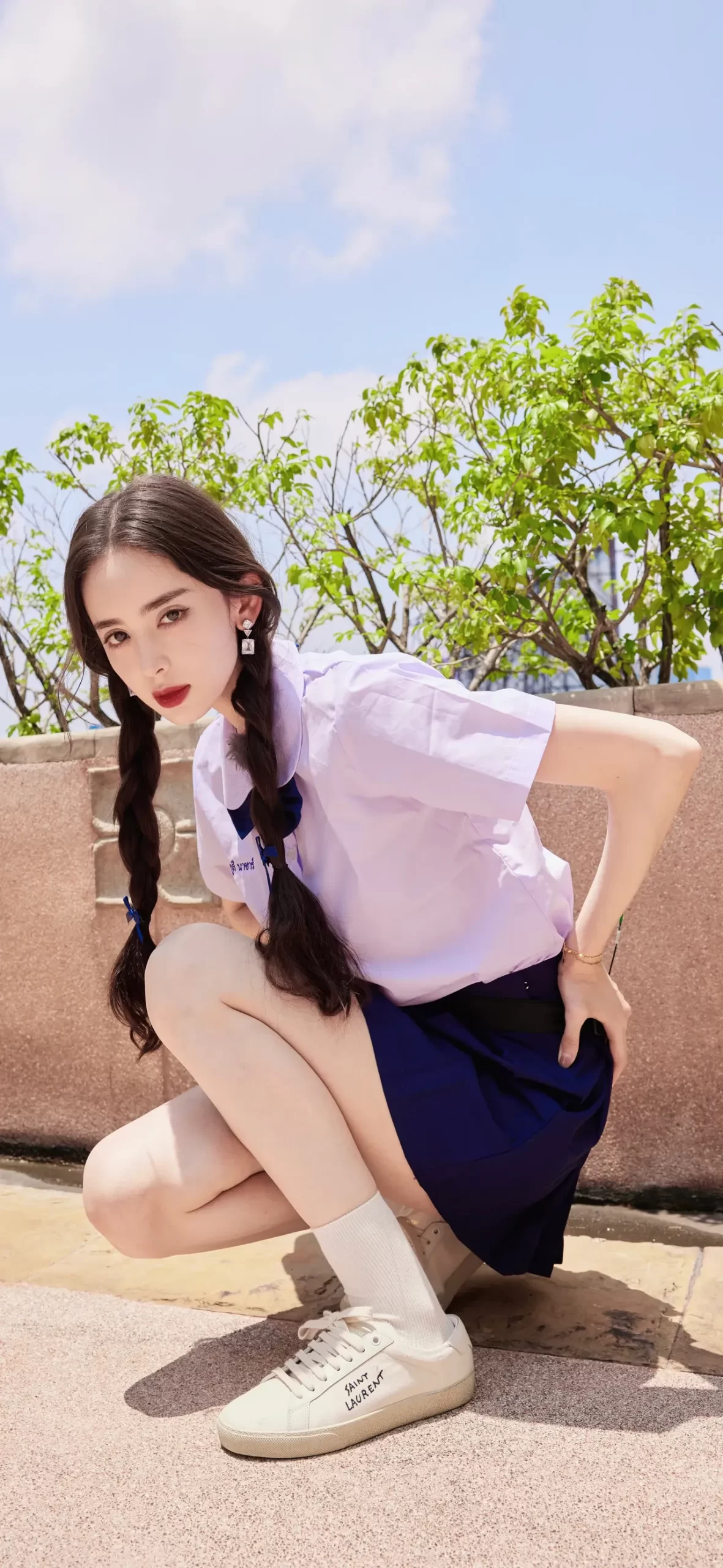 学妹古力娜扎清纯写真壁纸插图9