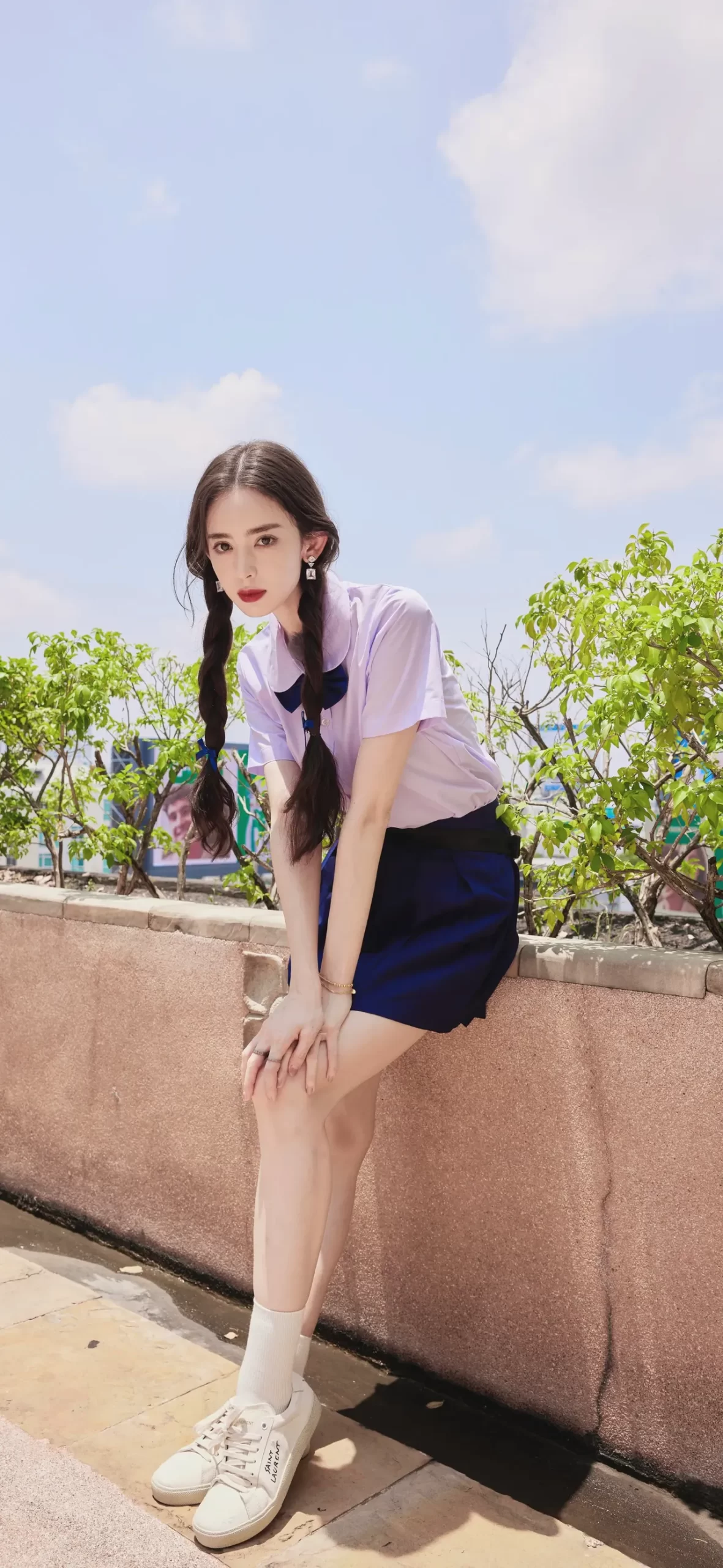 学妹古力娜扎清纯写真壁纸插图5