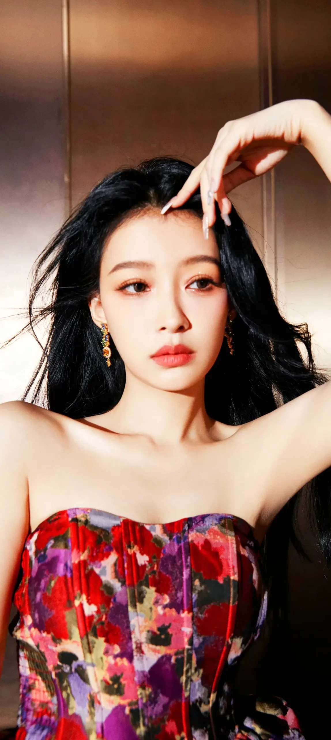 孙怡碎花裙子写真壁纸插图8