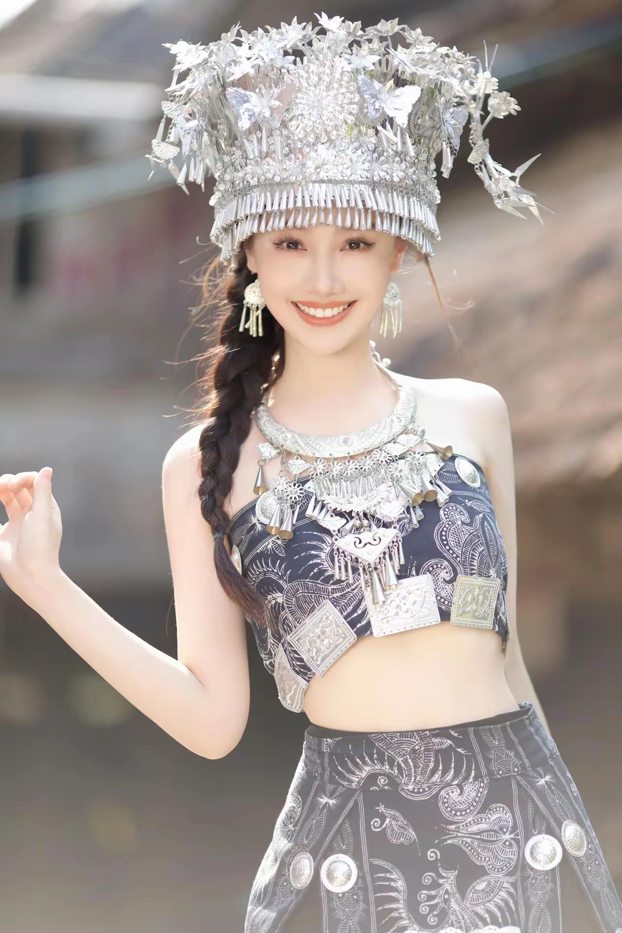 女神王鹤润苗族少女写真插图8