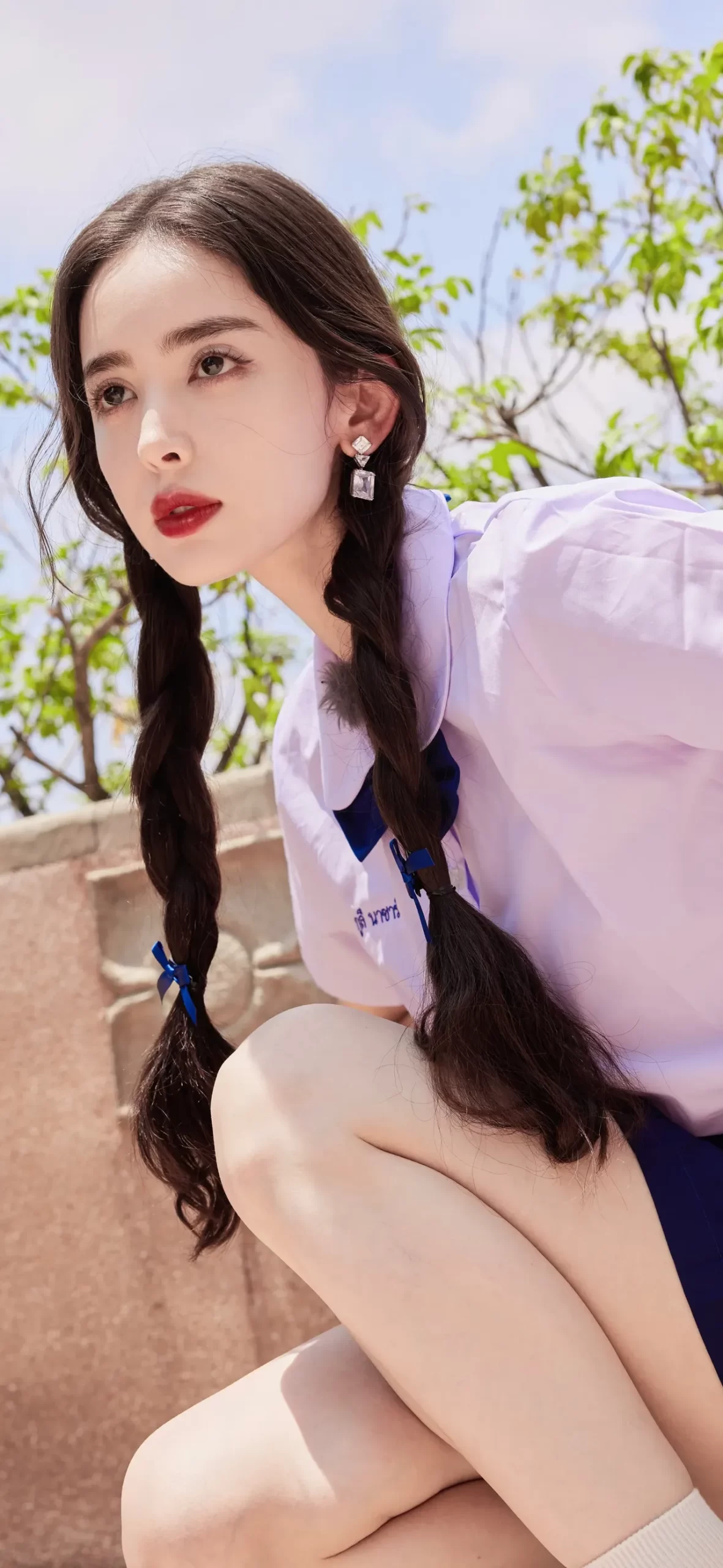 学妹古力娜扎清纯写真壁纸插图3