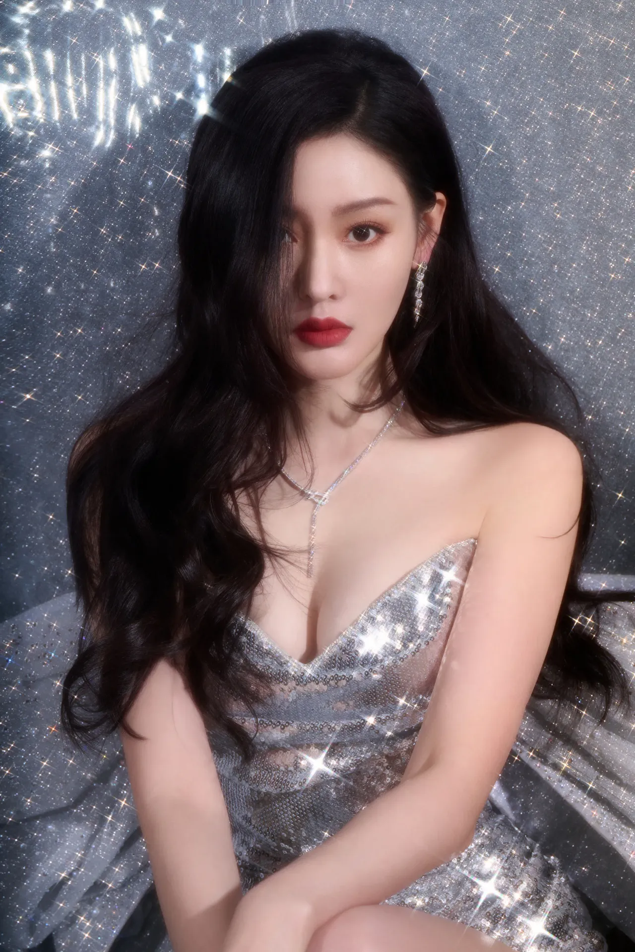 张天爱抹胸裙写真壁纸插图15