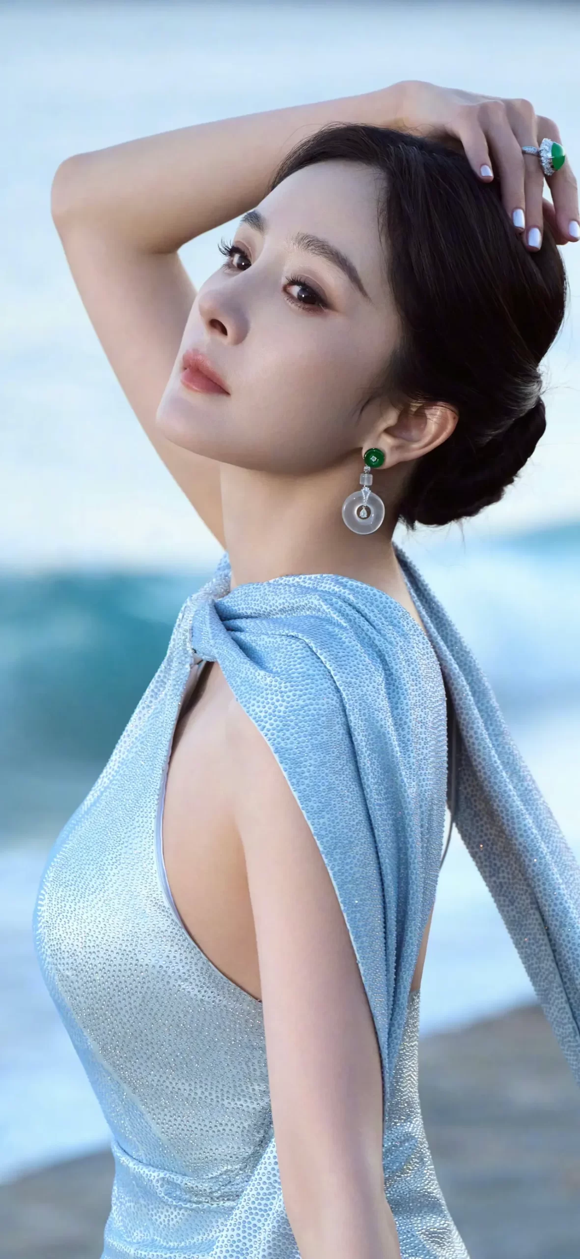 杨幂海边长裙写真插图