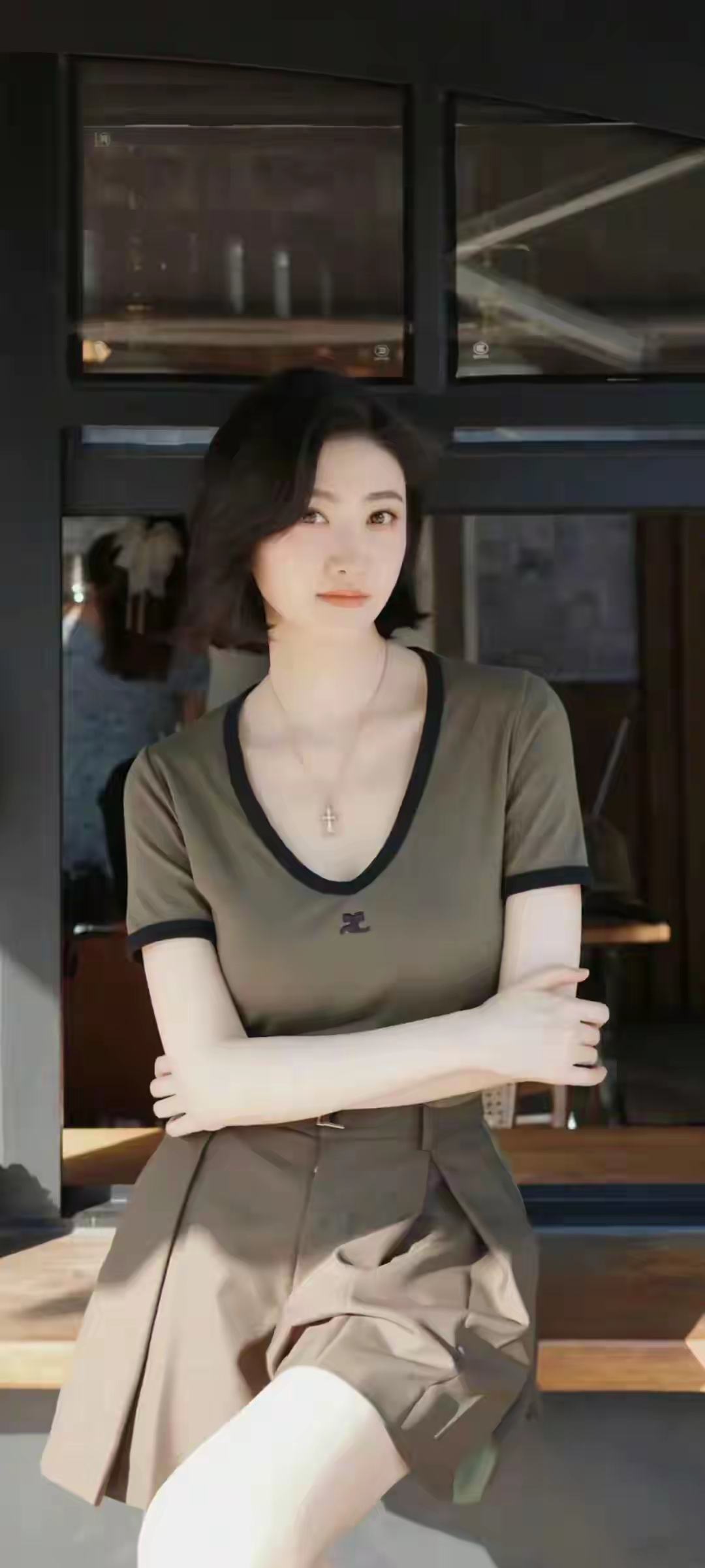 景甜优雅写真壁纸插图