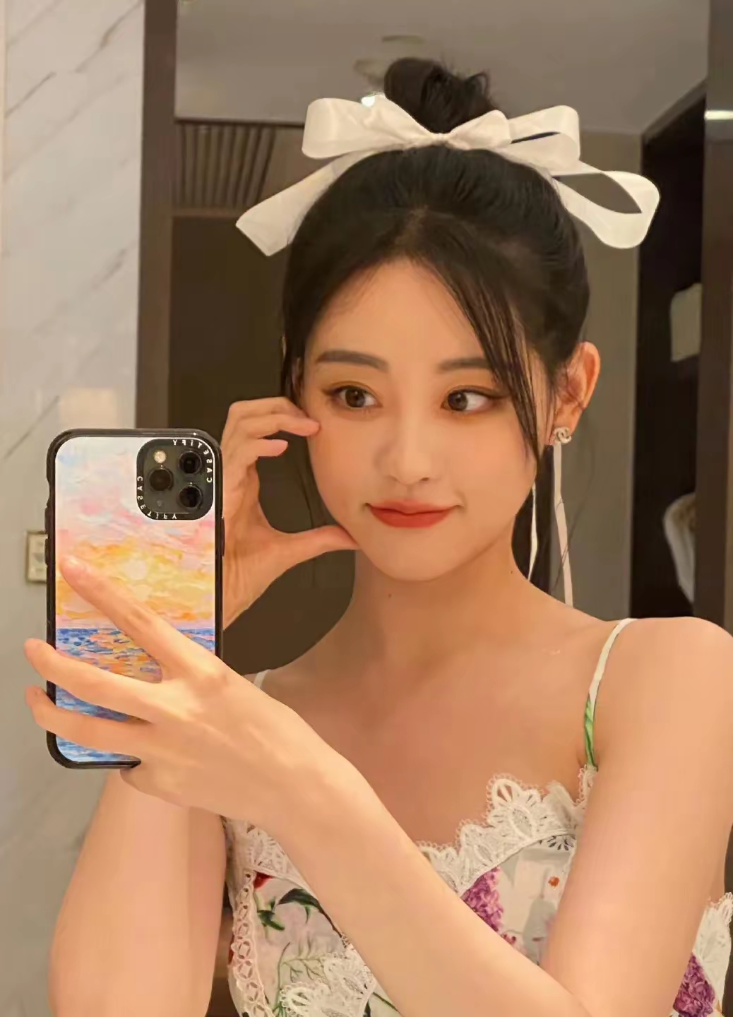 祝绪丹花裙子写真插图2