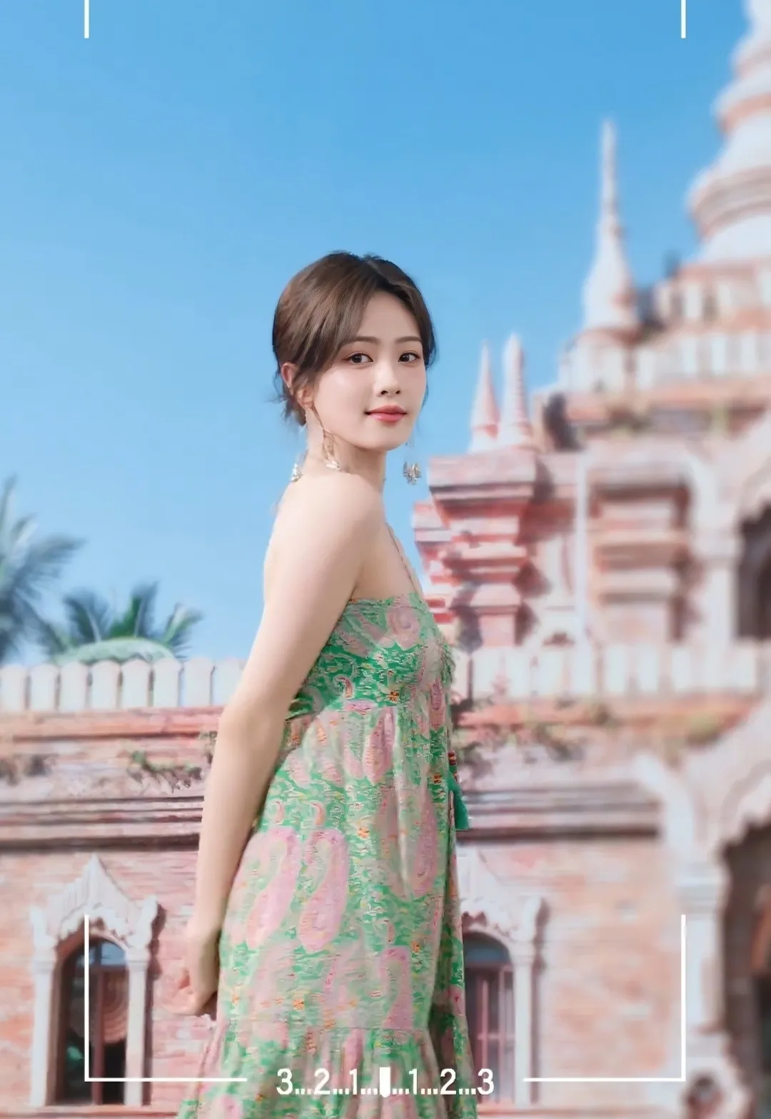 白鹿碎花裙写真好美插图14