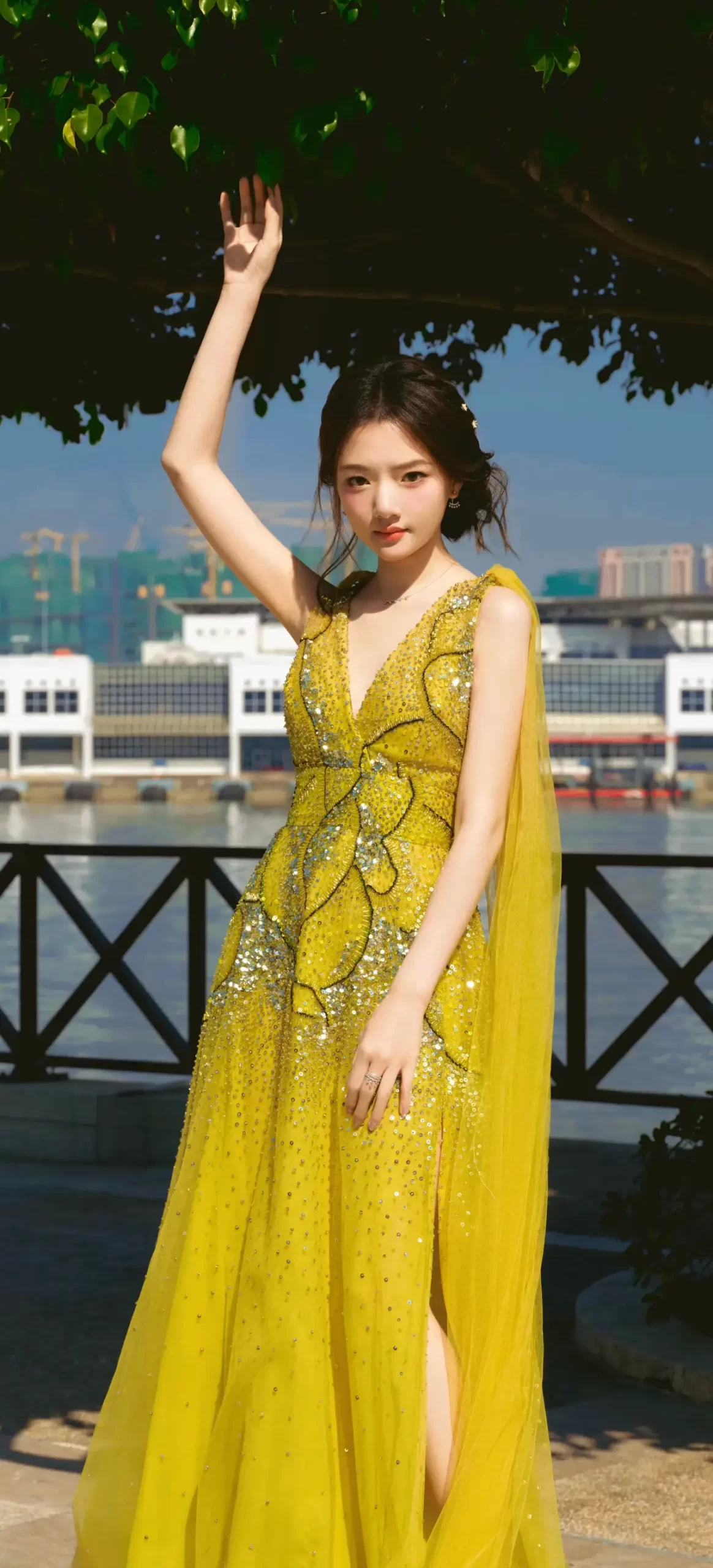 任敏黄色长裙写真插图4