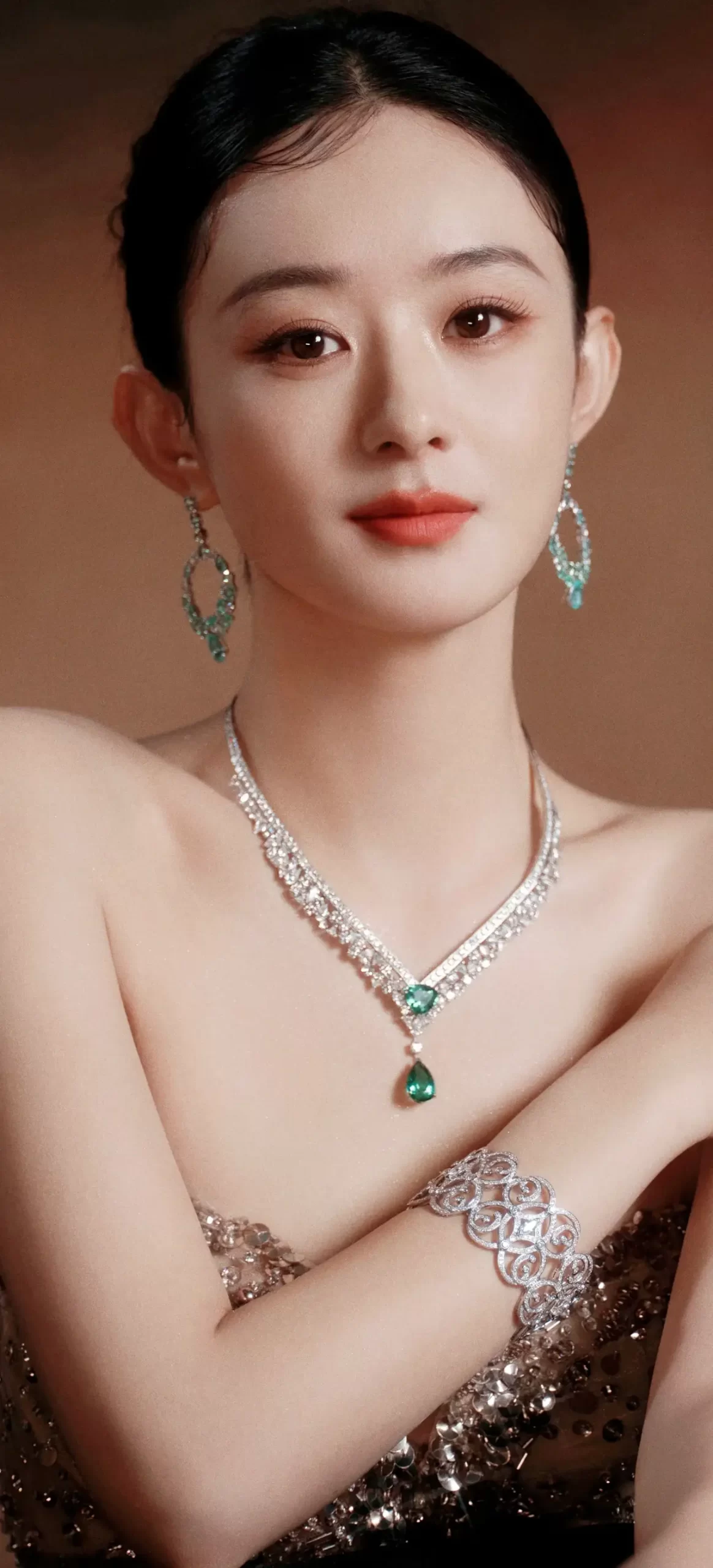 赵丽颖抹胸裙写真插图7