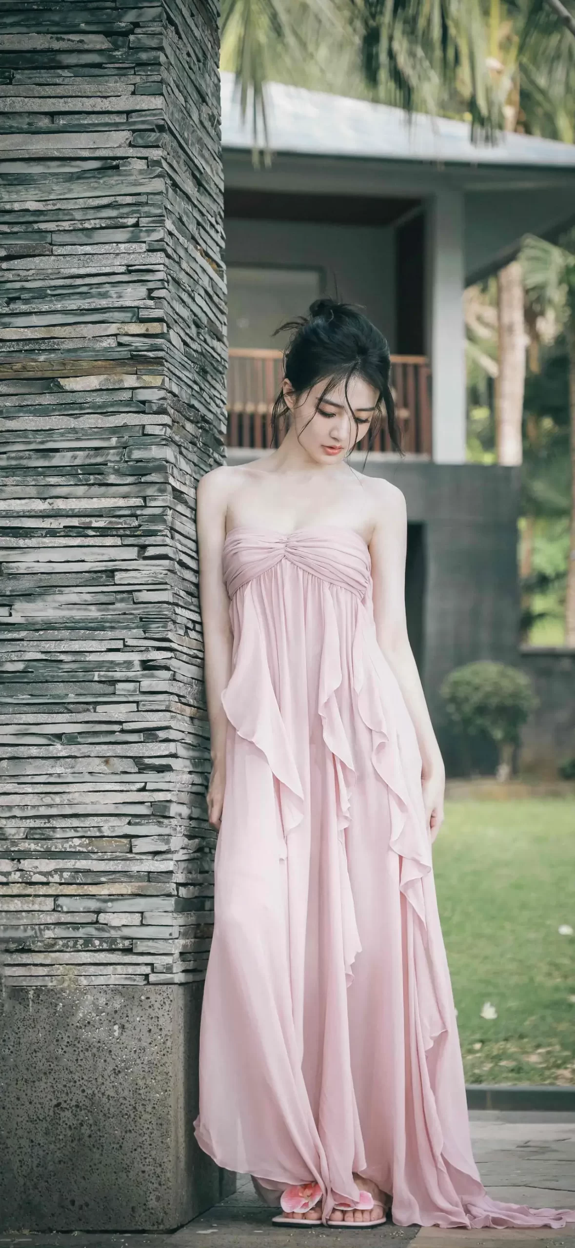 徐璐粉红裙子写真插图